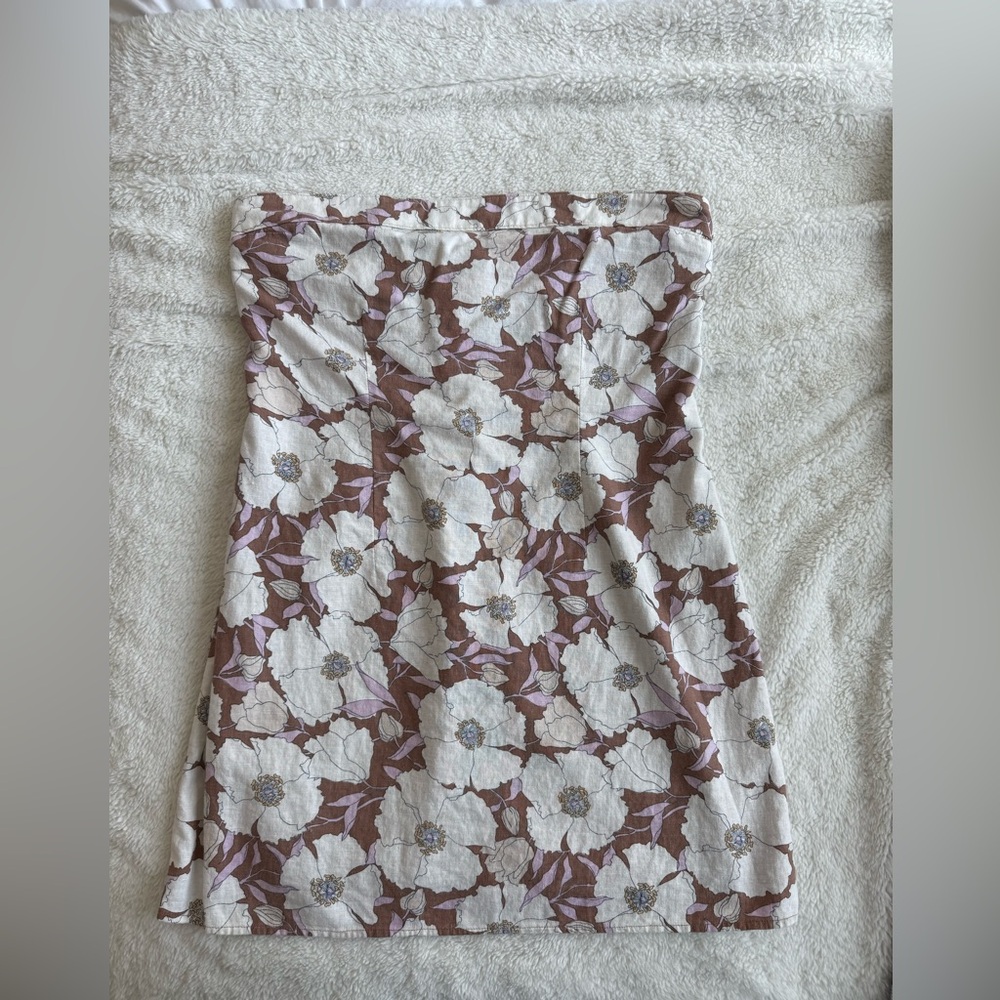 Abercrombie & Fitch Cream Strapless Sheath Dress